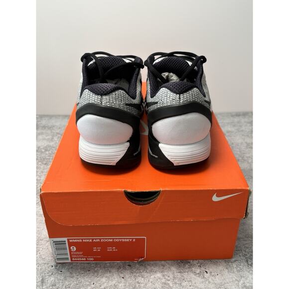 Nike Air Zoom Odyssey 2 Women's Size 9 White/Black Running Shoes (844546-100) - Picture 9 of 15